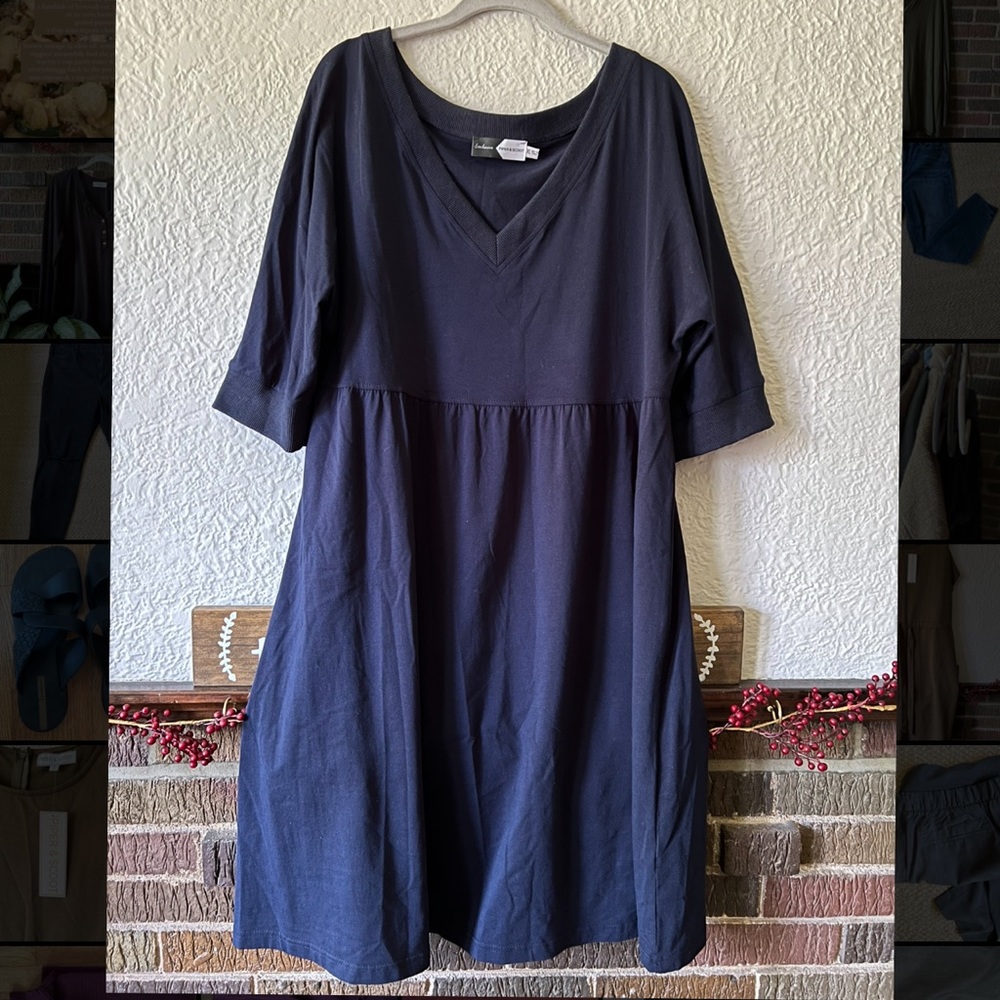 Piper and Scoot Navy Dress
